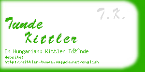 tunde kittler business card